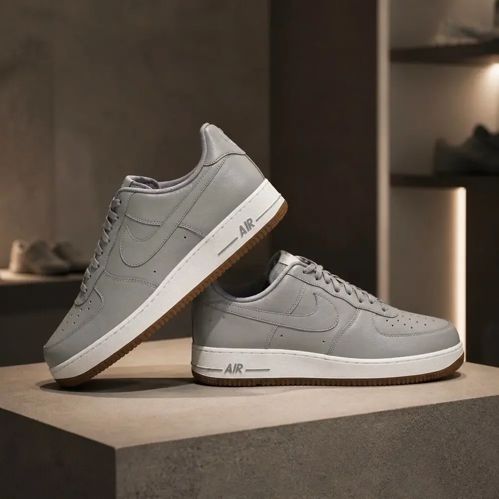 Size 14 Nike Air Force 1 Premium Wolf Grey DO3263-002 Leather Mens OG